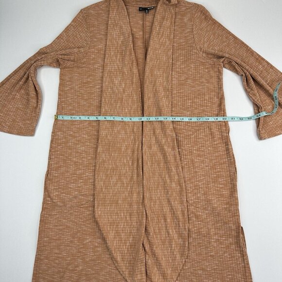 B Collection By Bobeau Women's Orange Ellen Waterfall Ribbed Cardigan Sweater‎ M - Picture 11 of 15